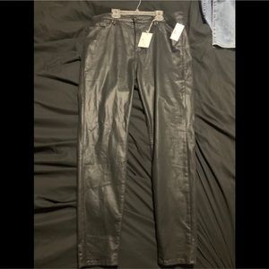 Good American Good Legs Waxed black jeans